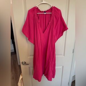 Old Navy Pink Smocked Neck Mini Dress